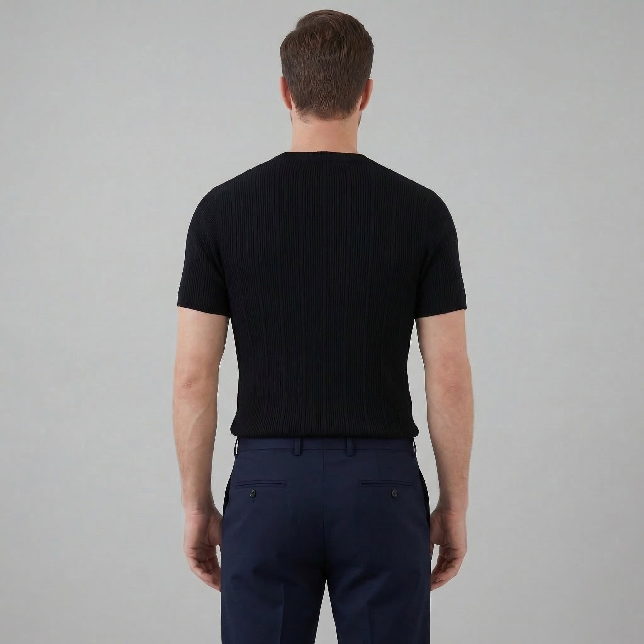 Herren Rippstrick T-Shirt