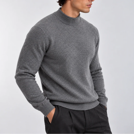 Herren Rollkragen Pullover Strickpullover Langarm