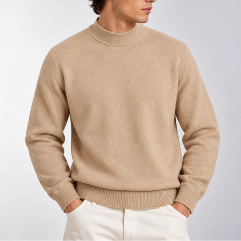 Herren Rollkragen Pullover Strickpullover Langarm
