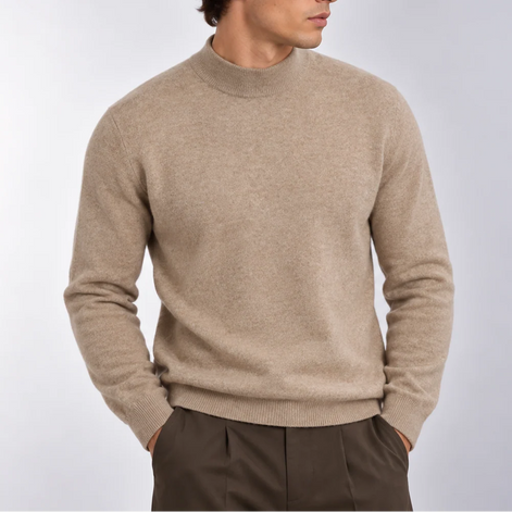 Herren Rollkragen Pullover Strickpullover Langarm