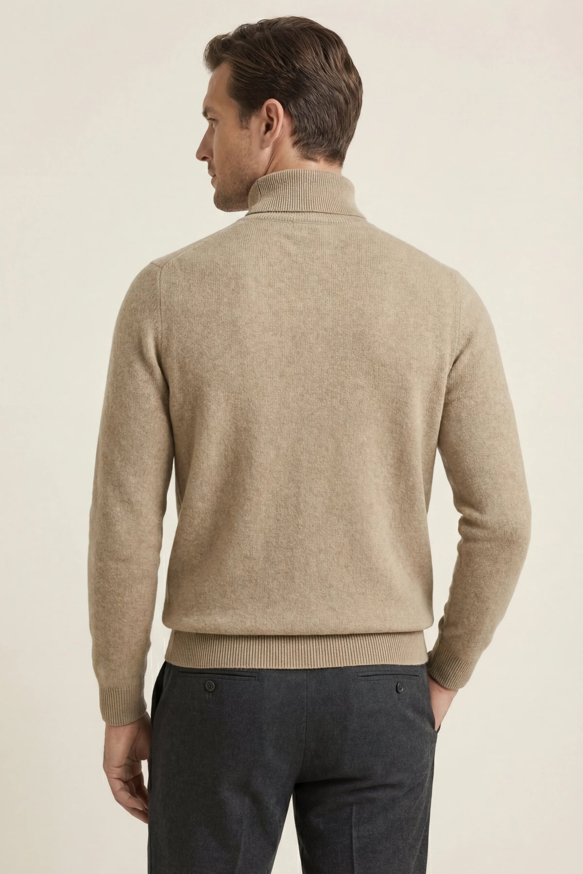 Herren Rollkragenpullover Feinstrick in Eleganter Silhouette