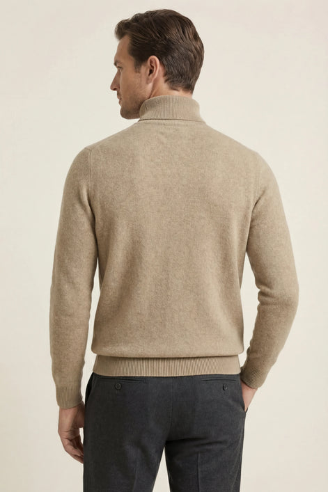 Herren Rollkragenpullover Feinstrick in Eleganter Silhouette