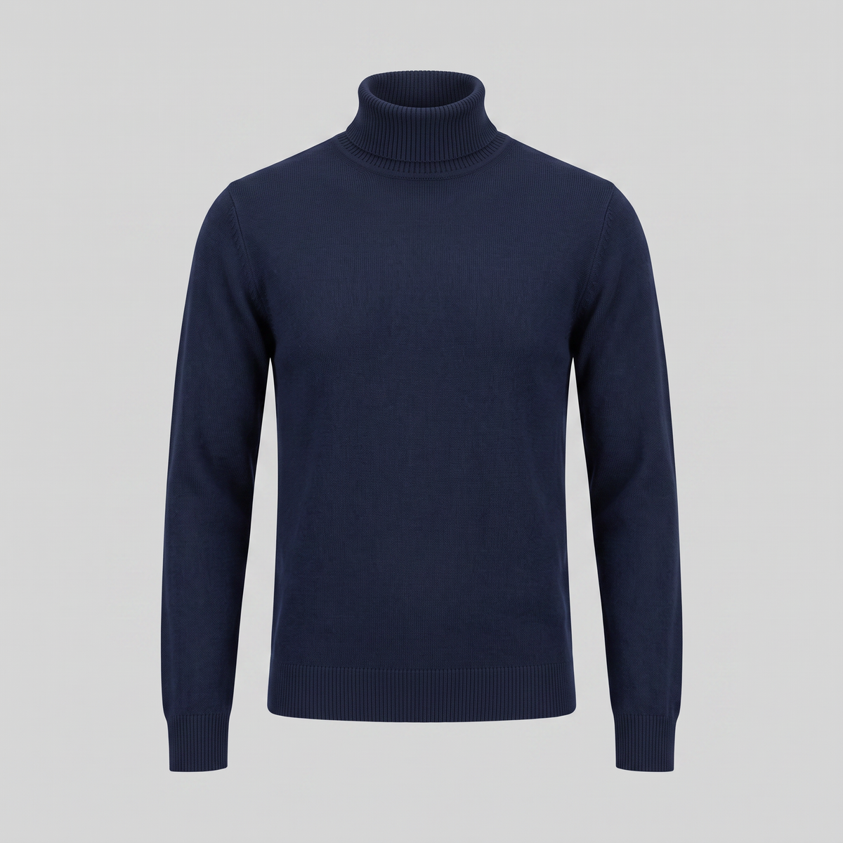 Herren Rollkragenpullover mit Rippstruktur