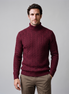 Herren Rollkragenpullover mit Zopfmuster