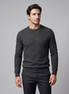 Herren Rundhalspullover mit Chevron-Rippstruktur