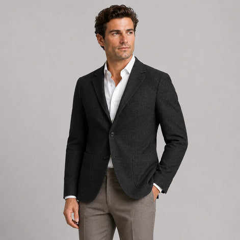 Herren Sakko Blazer mit Fischgrätmuster
