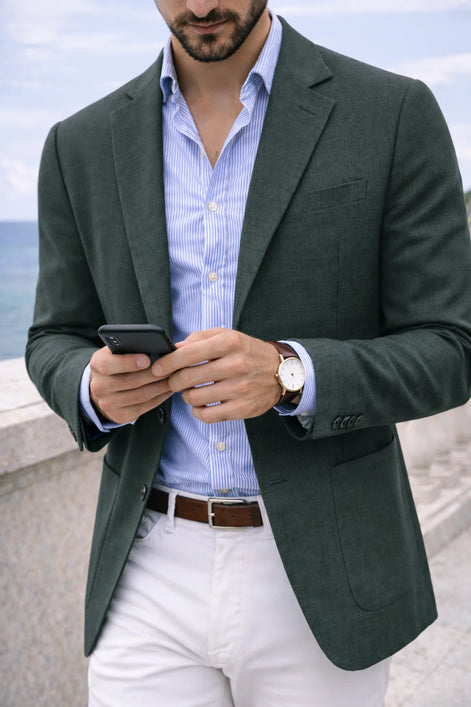 Herren Sakko Strickblazer