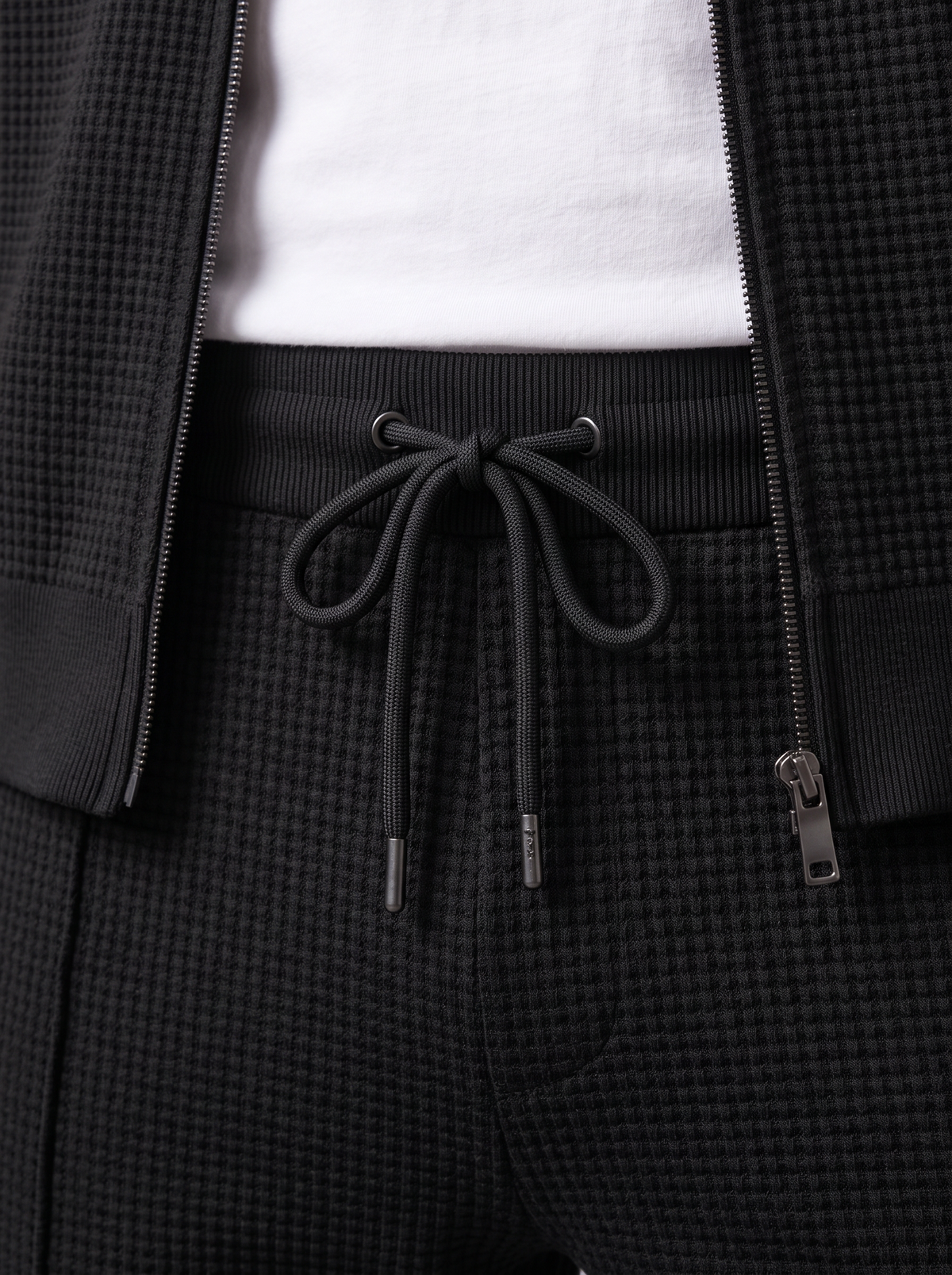 Herren Set aus Strukturjacke und Hose mit Reissverschluss