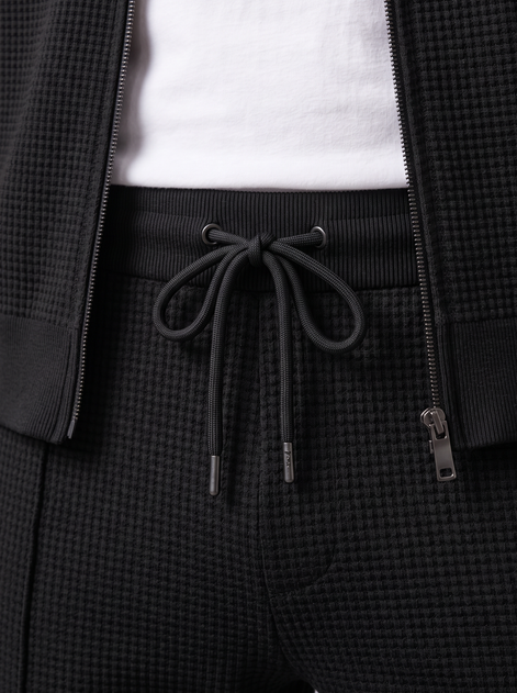 Herren Set aus Strukturjacke und Hose mit Reissverschluss