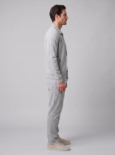 Herren Set aus Strukturjacke und Hose mit Reissverschluss