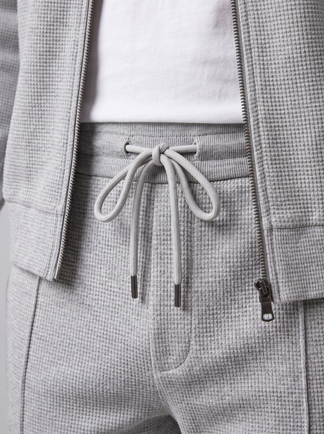 Herren Set aus Strukturjacke und Hose mit Reissverschluss