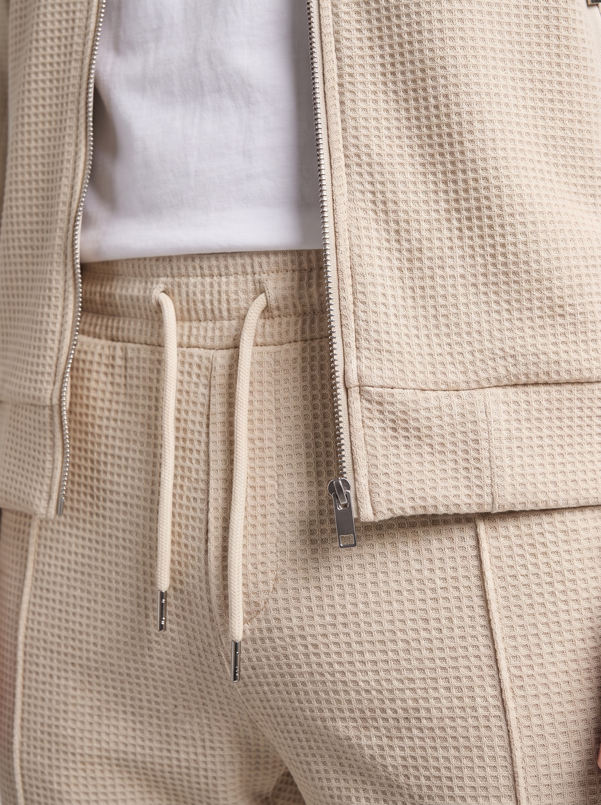 Herren Set aus Strukturjacke und Hose mit Reissverschluss