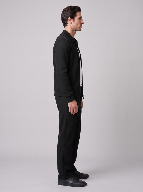Herren Set aus Strukturjacke und Hose mit Reissverschluss