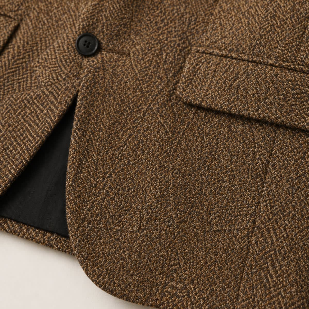 Herren Slim Fit Blazer mit Fischgrätmuster