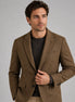 Herren Slim Fit Blazer mit Fischgrätmuster