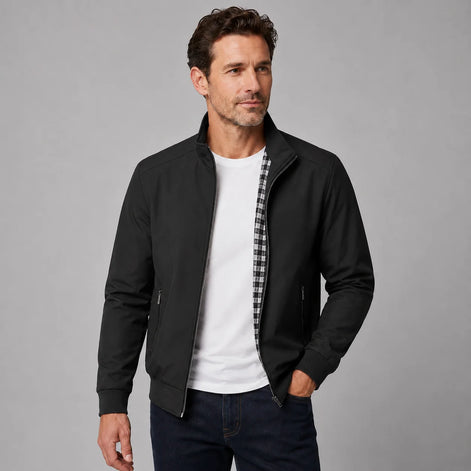 Herren Slim Fit Bomberjacke mit Stehkragen
