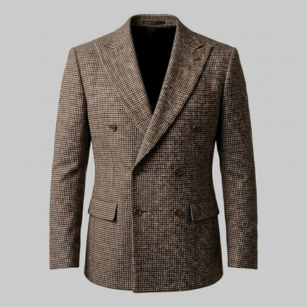 Herren Slim Fit Doppelreihiger Blazer