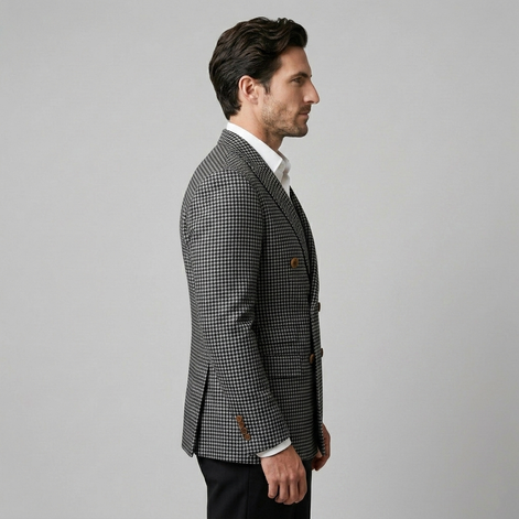 Herren Slim Fit Doppelreihiger Blazer