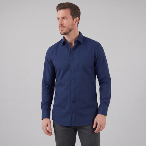 Herren Slim Fit Langarmhemd