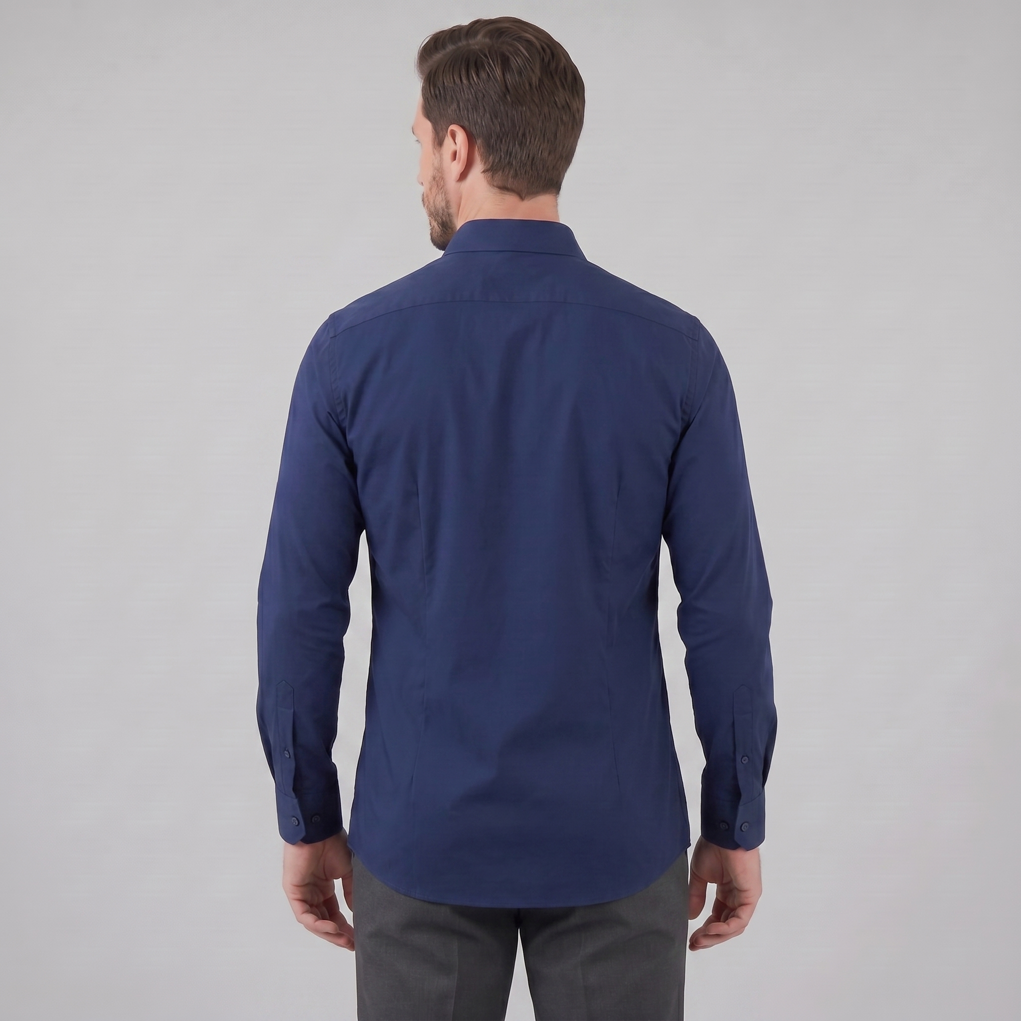 Herren Slim Fit Langarmhemd
