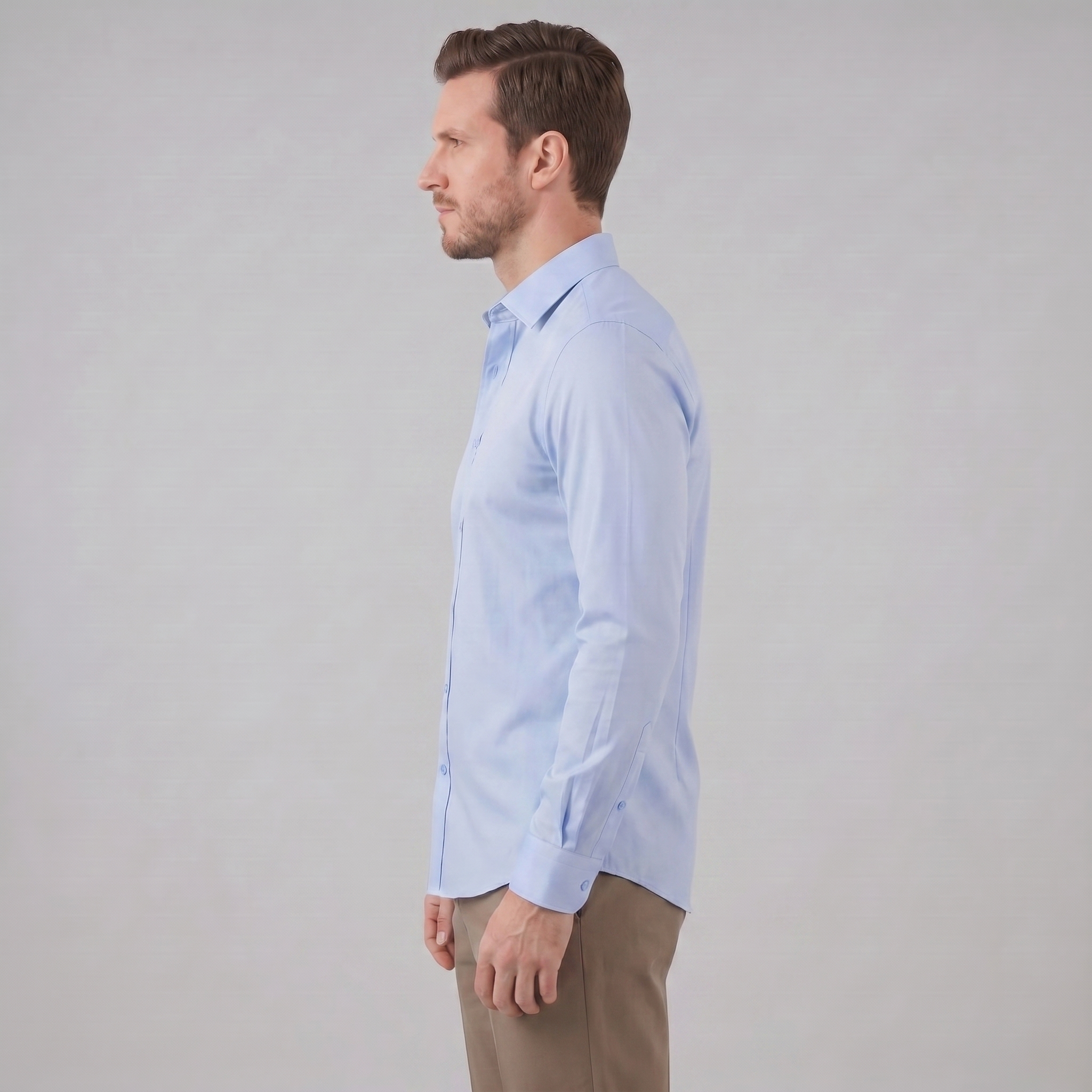 Herren Slim Fit Langarmhemd