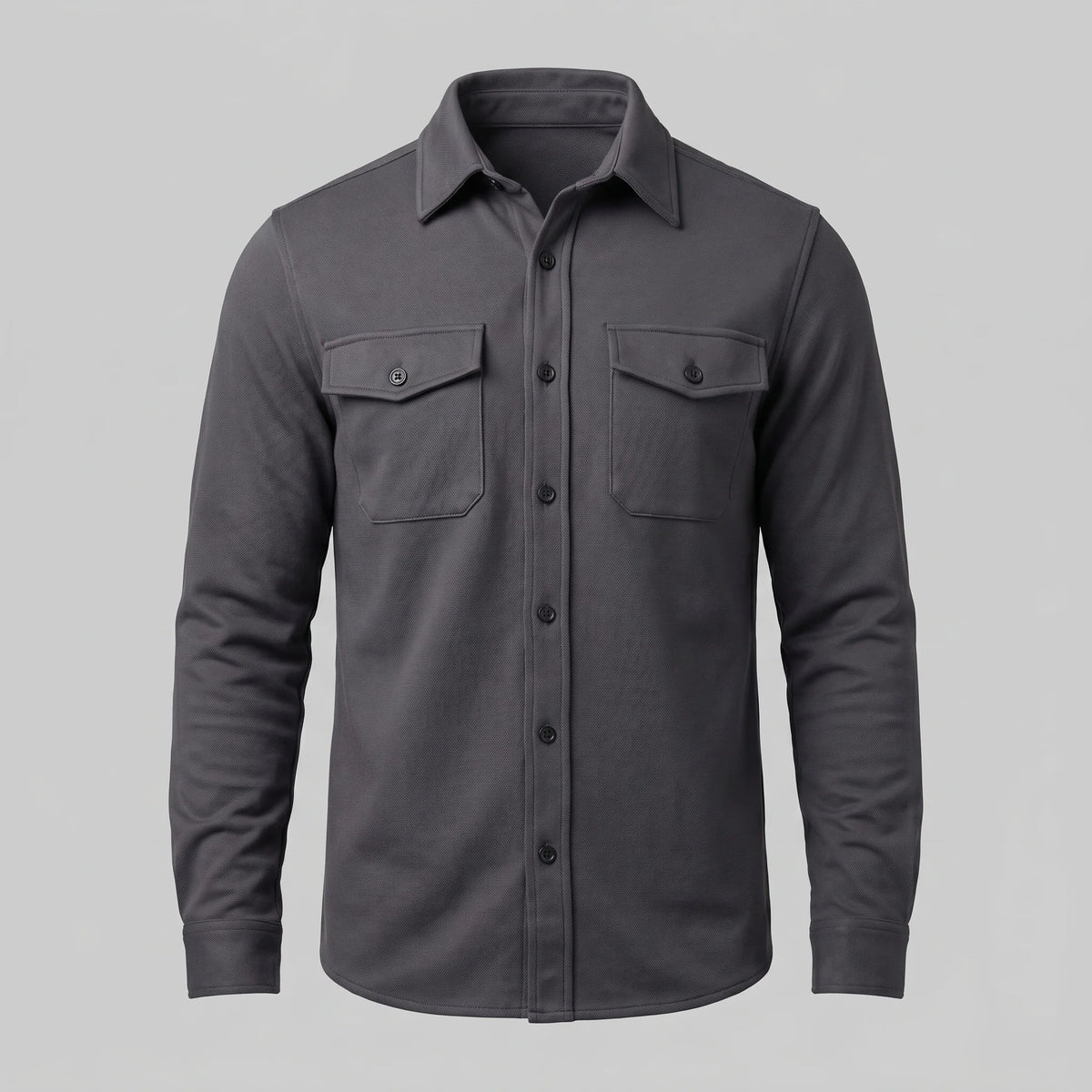 Herren Slim Fit Overshirt mit Brusttaschen