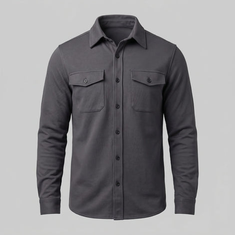 Herren Slim Fit Overshirt mit Brusttaschen