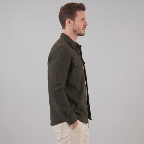 Herren Slim Fit Overshirt mit Brusttaschen