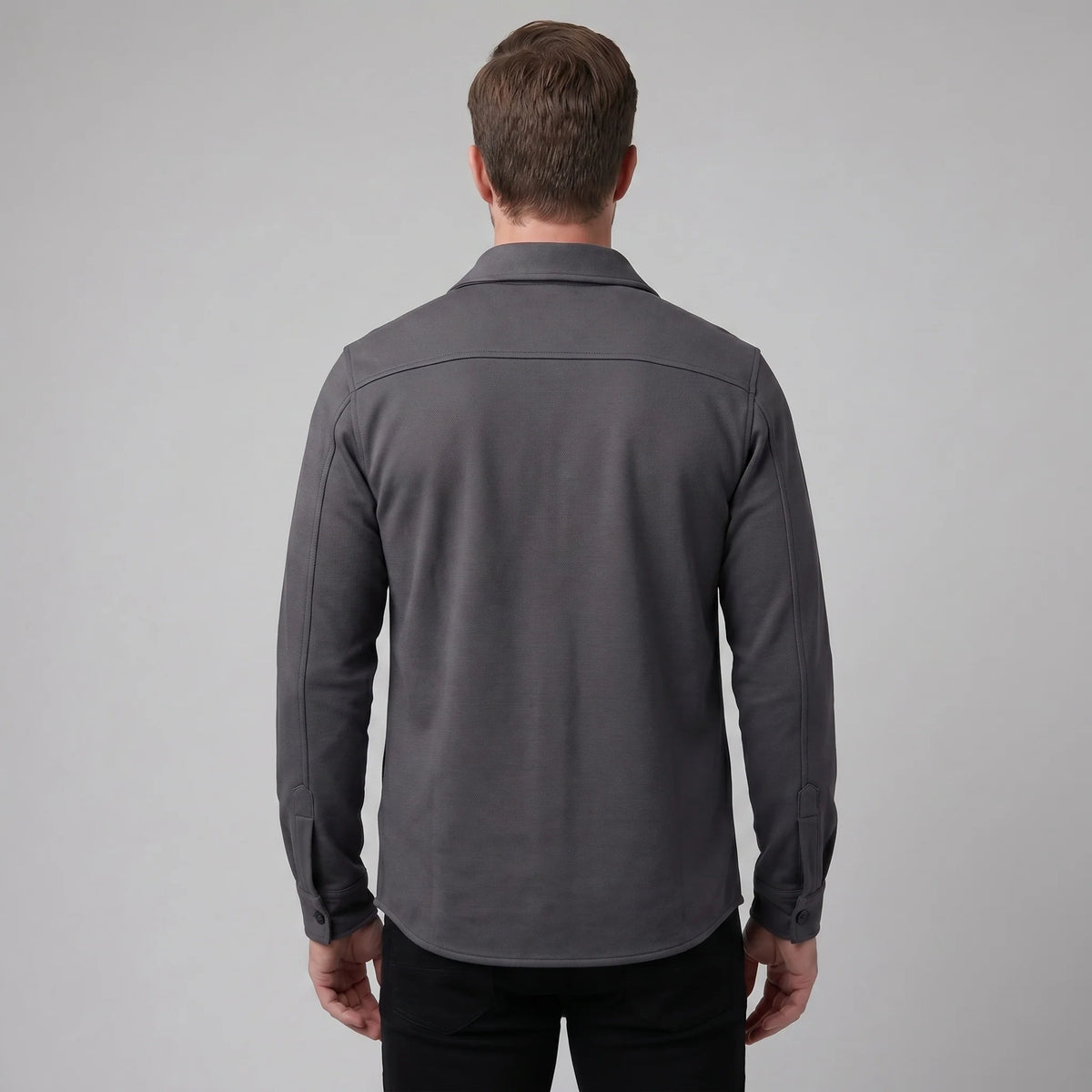 Herren Slim Fit Overshirt mit Brusttaschen