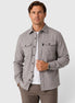 Herren Slim Fit Overshirt mit gebürsteter Baumwolloptik