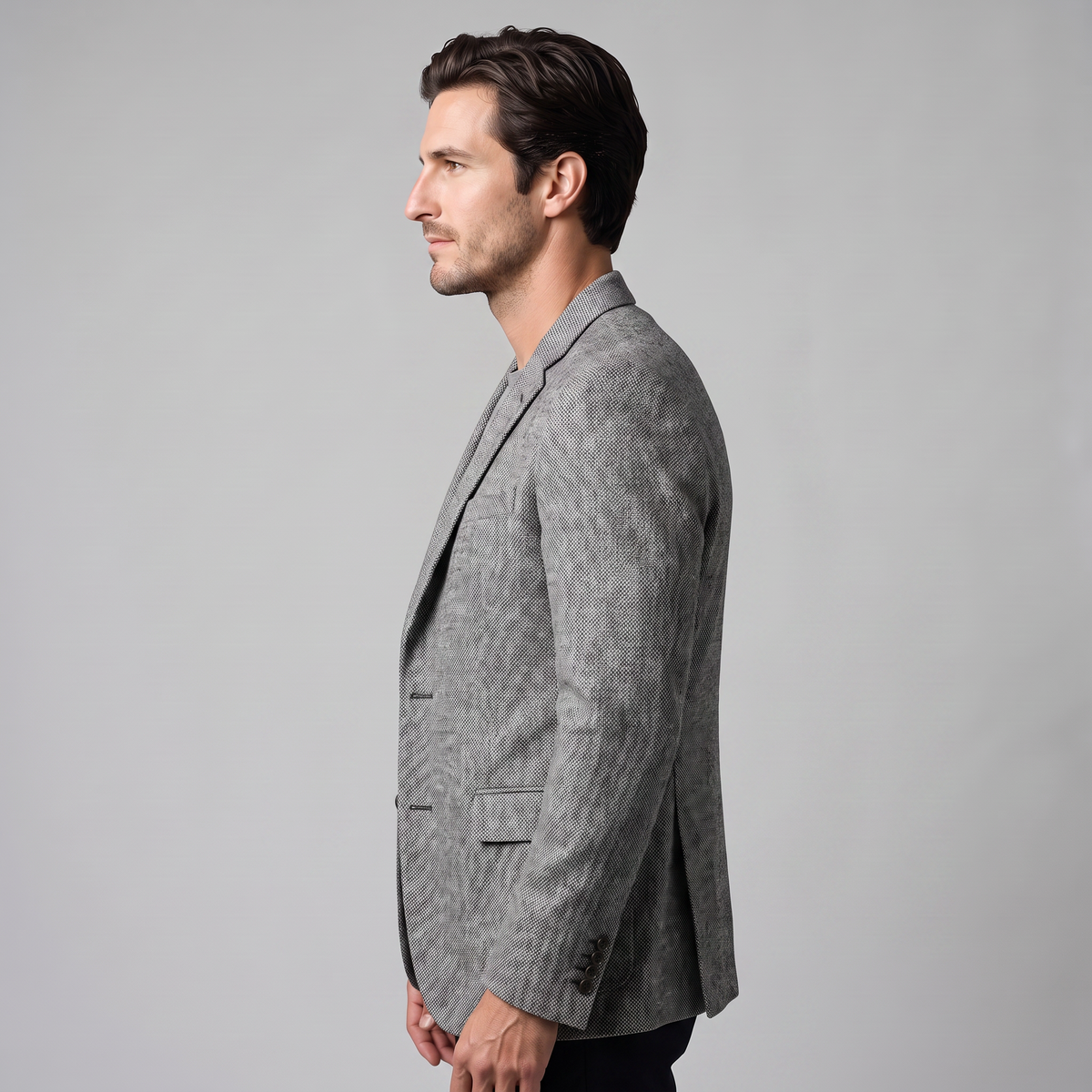 Herren Slim-Fit Winter-Blazer-Jacke