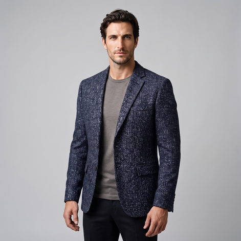 Herren Slim-Fit Winter-Blazer-Jacke