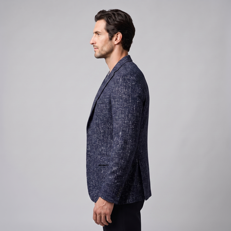 Herren Slim-Fit Winter-Blazer-Jacke
