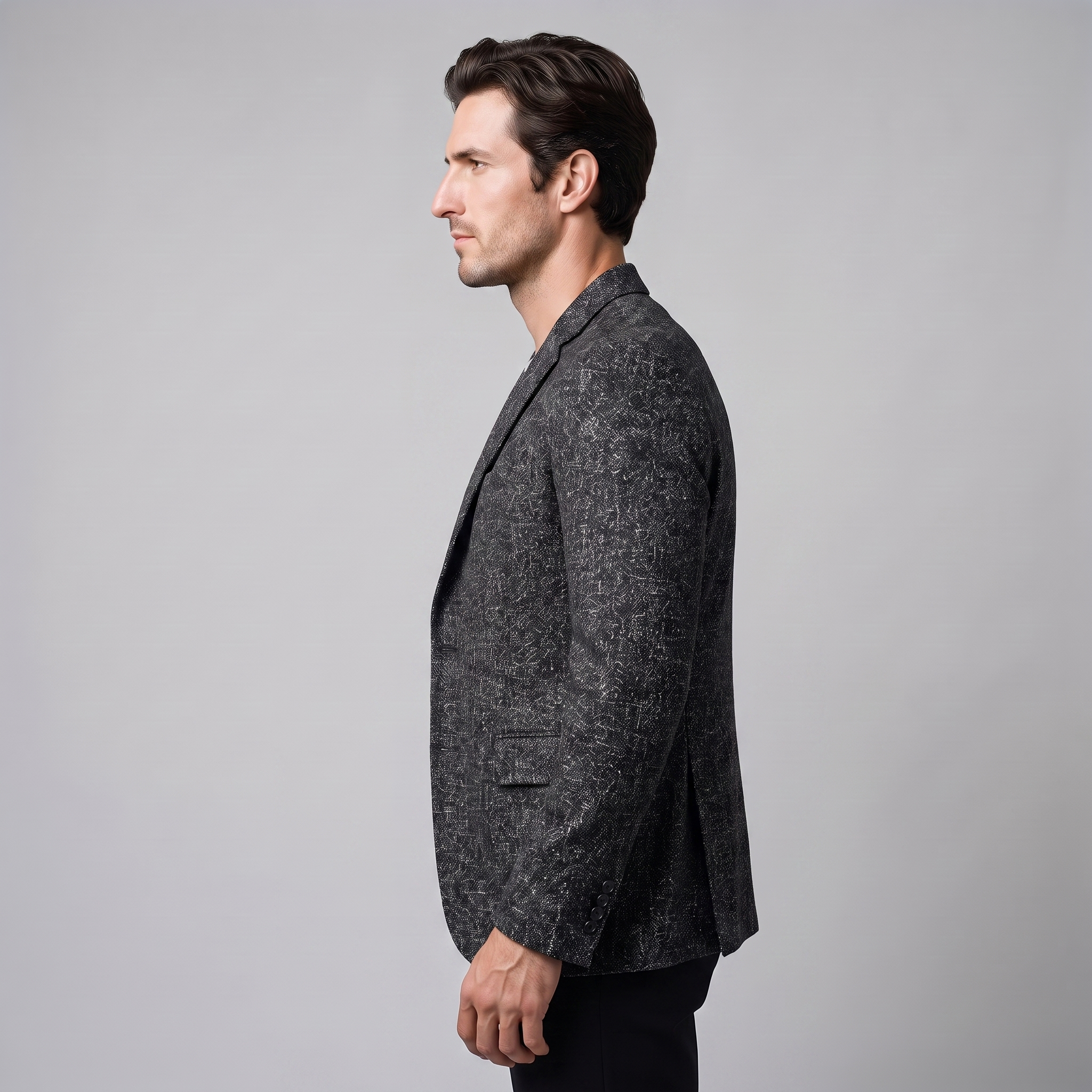 Herren Slim-Fit Winter-Blazer-Jacke