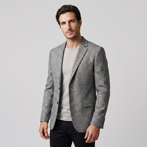 Herren Slim-Fit Winter-Blazer-Jacke