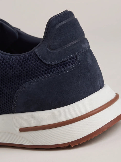 Herren Sneaker mit Flacher Plateausohle und Patchwork-Design