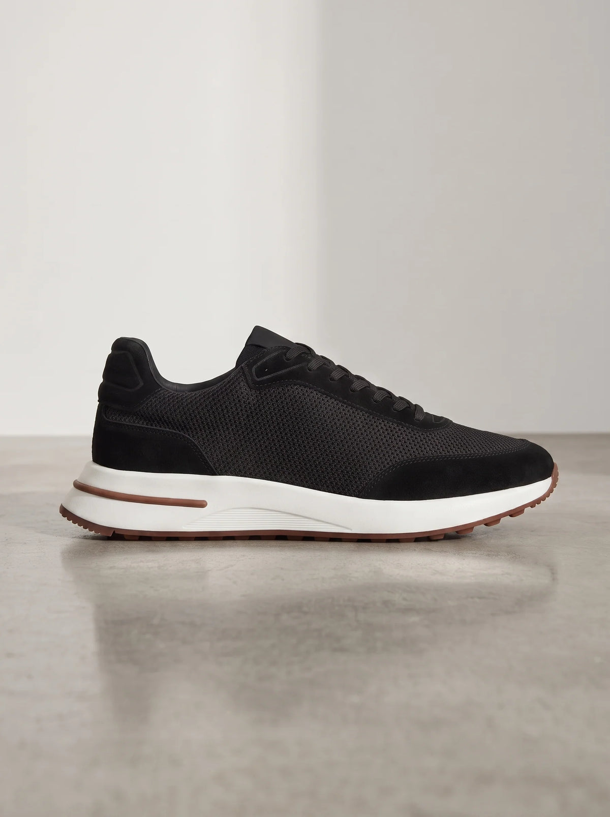 Herren Sneaker mit Flacher Plateausohle und Patchwork-Design