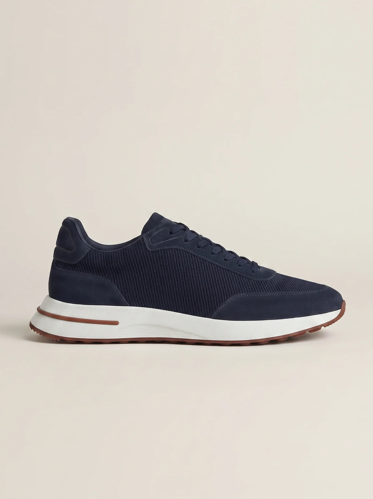 Herren Sneaker mit Flacher Plateausohle und Patchwork-Design