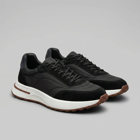 Herren Sneaker mit Wildleder- und Nylon-Details