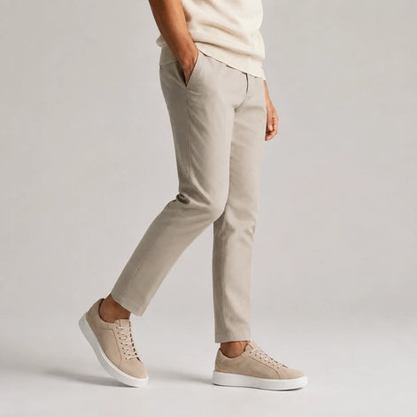 Herren Sneaker mit Wildlederoptik und flacher Sohle