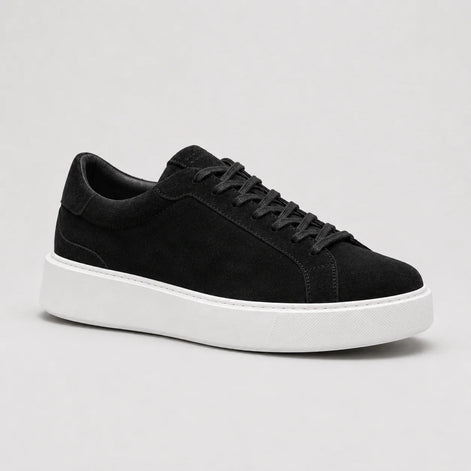 Herren Sneaker mit Wildlederoptik und flacher Sohle
