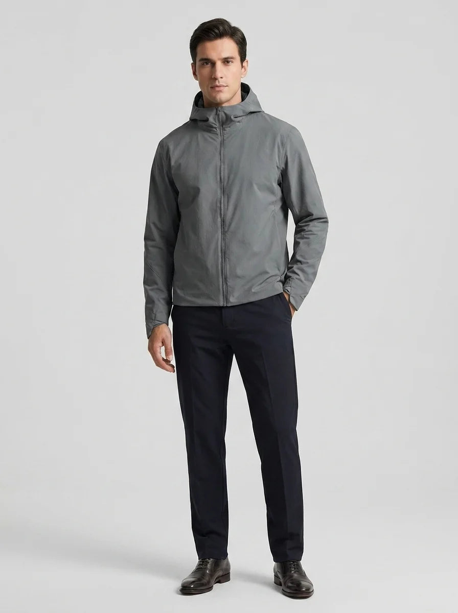 Herren Softshelljacke mit Kapuze windabweisend atmungsaktiv