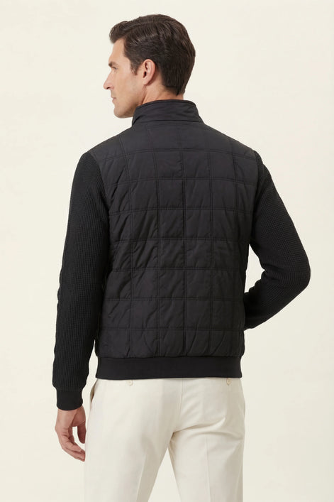 Herren Stepp-Hybridjacke mit Strickärmeln für Alltag und Freizeit