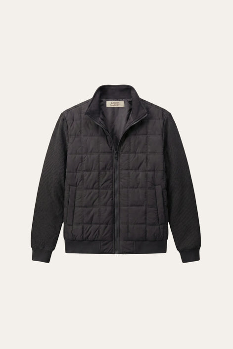 Herren Stepp-Hybridjacke mit Strickärmeln für Alltag und Freizeit