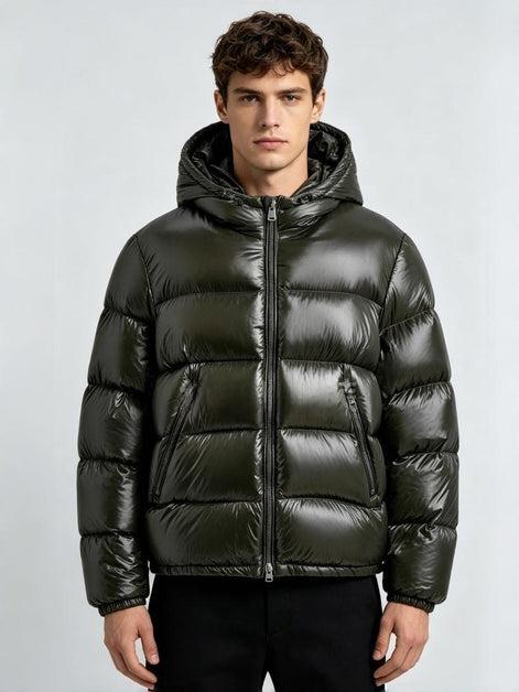Herren Steppjacke Mit Kapuze Für Kalte Tage