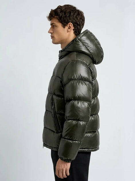 Herren Steppjacke Mit Kapuze Für Kalte Tage