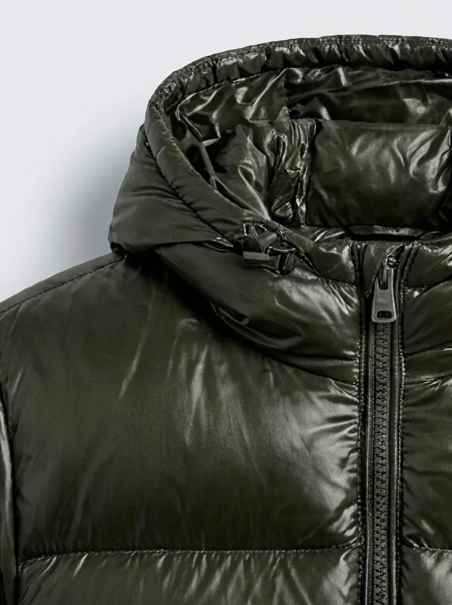 Herren Steppjacke Mit Kapuze Für Kalte Tage