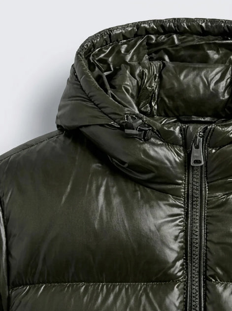 Herren Steppjacke Mit Kapuze Für Kalte Tage