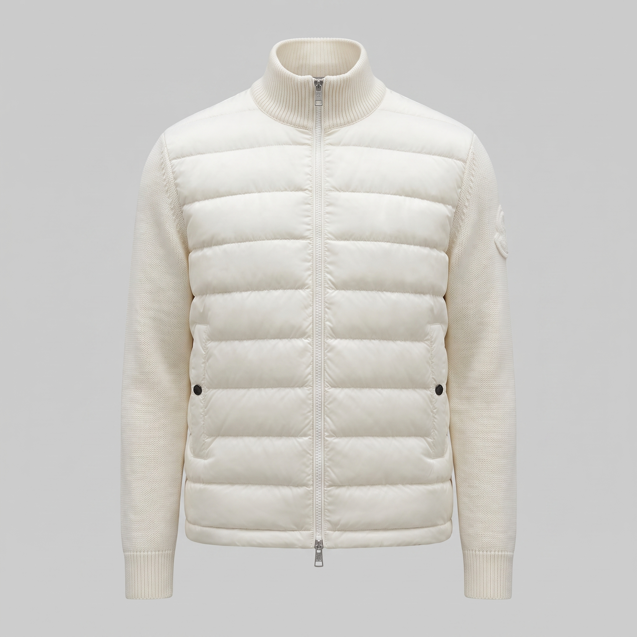 Herren Steppjacke im Hybrid-Stil mit Stehkragen