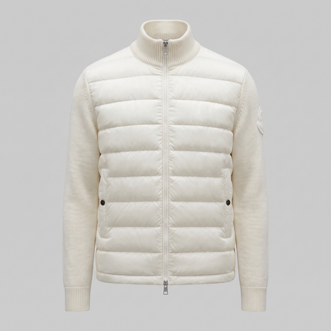 Herren Steppjacke im Hybrid-Stil mit Stehkragen